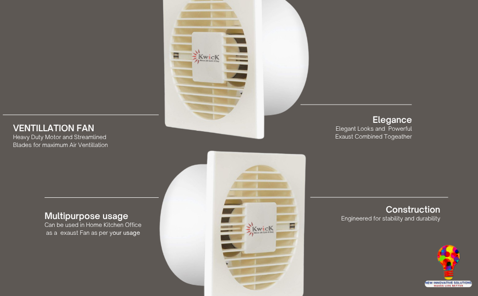 Axial Fan 4"(100mm) Sweep WHITE