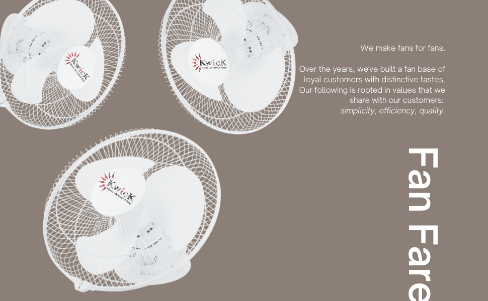 Cabin Fan 12"(300mm) SWEEP White