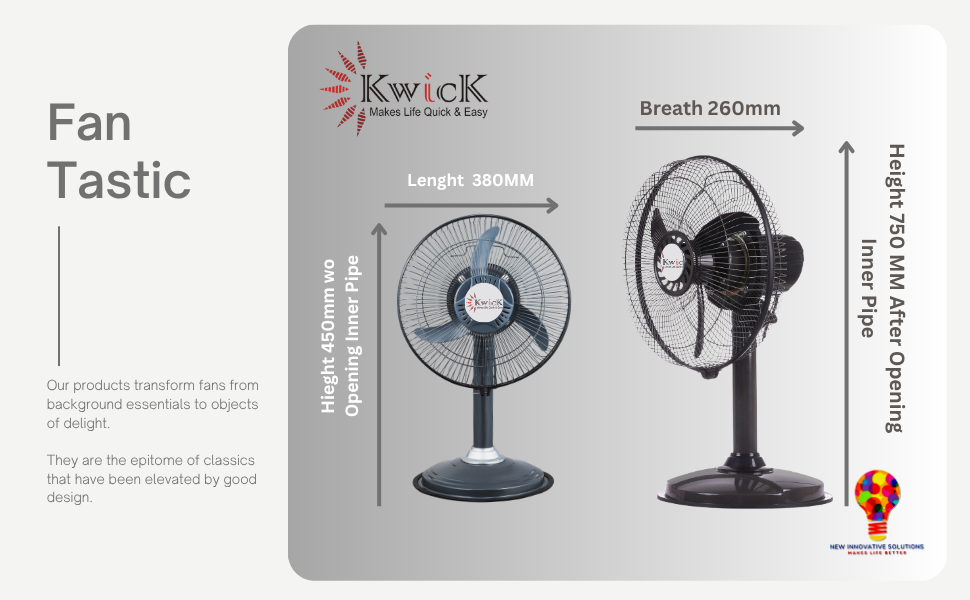Bullet Stand Fan 12"(300mm) Sweep BLACK