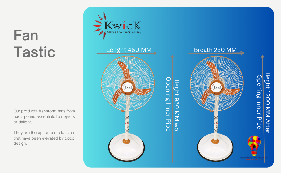 Bullet Stand Fan 16"(400mm) Sweep WHITE