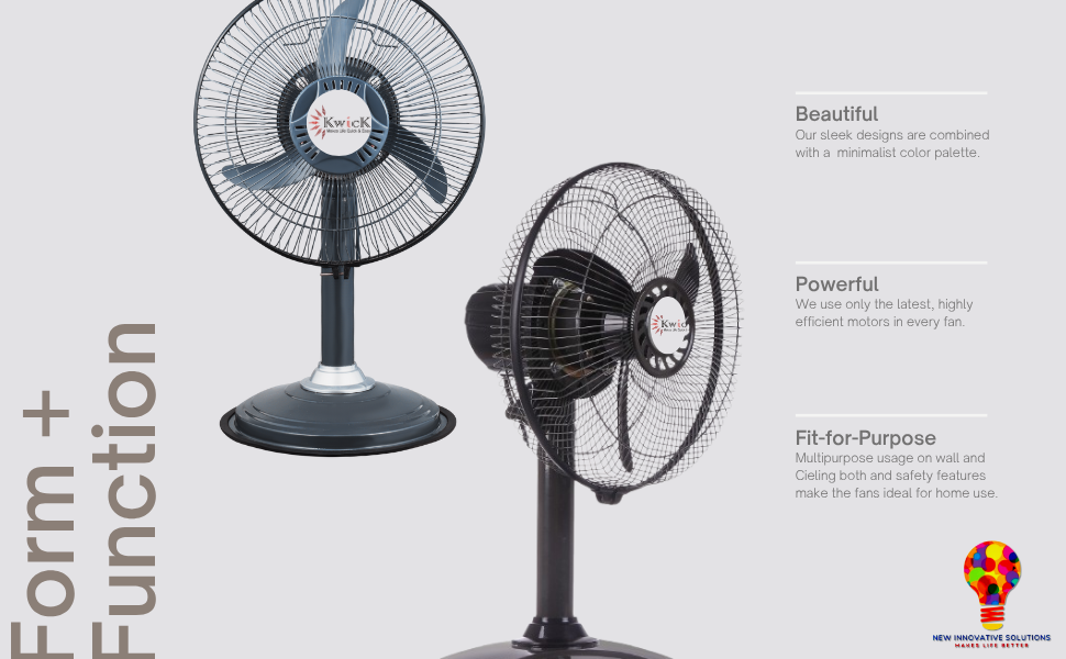 Bullet Stand Fan 12"(300mm) Sweep BLACK