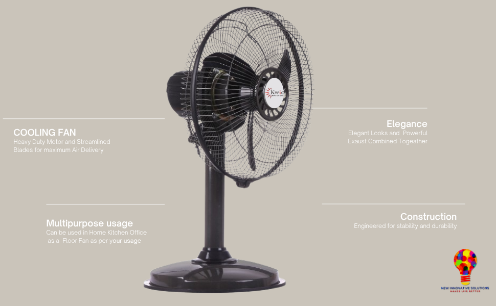 Bullet Stand Fan 12"(300mm) Sweep BLACK