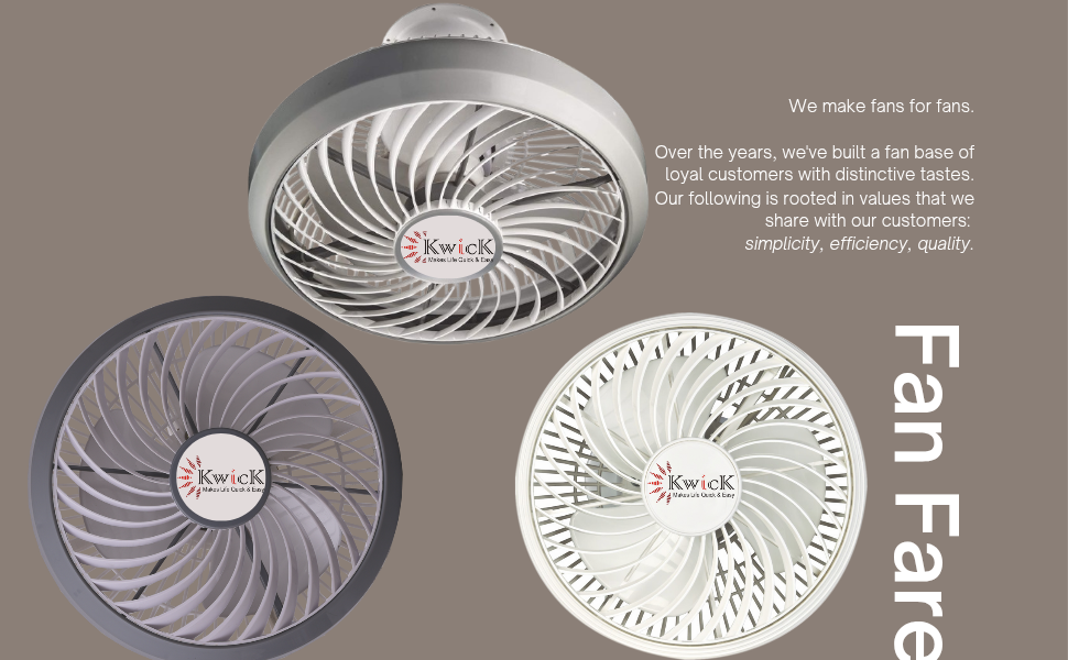 Rotocabin Fan 12"(300mm) SWEEP White