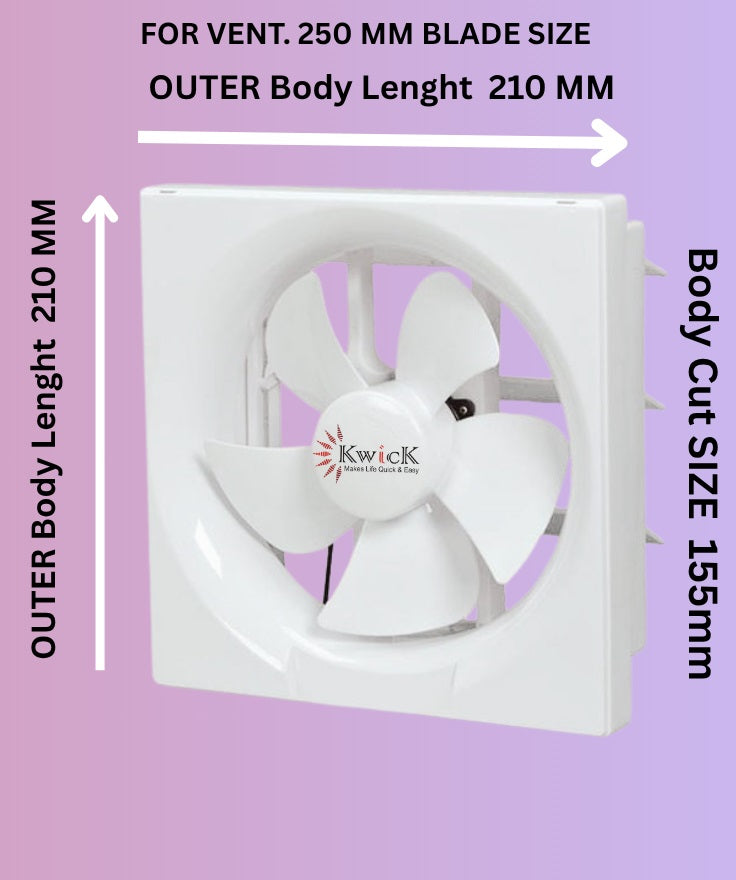 Ventillating Fan 10"(250mm) Sweep WHITE