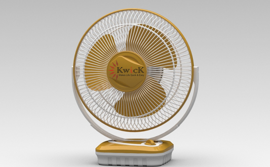 KWICK TANGO ALL PURPOSE HEAVY DUTY TABLE FAN 12"  (300mm) SWEEP WHITE