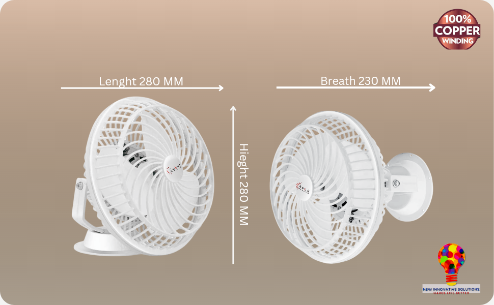 Cabin Fan 9"(225mm) SWEEP White